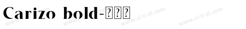 Carizo bold字体转换